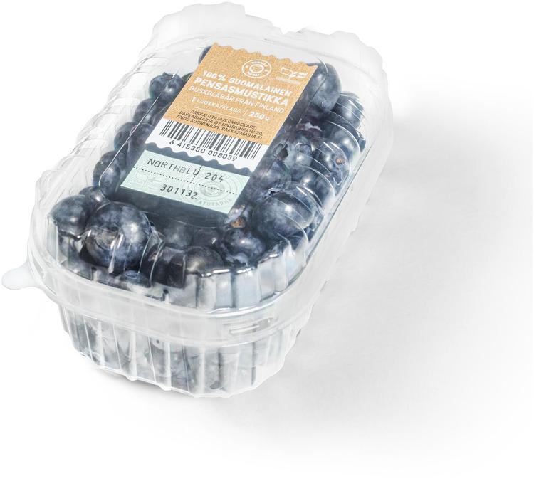 Pakkasmarja 250g suomalainen pensasmustikka tuore