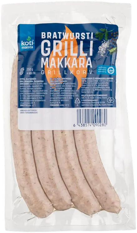 Kotimaista bratwursti grillimakkara 250 g