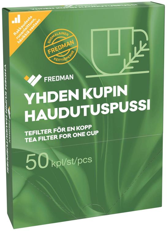 Fredman yhden kupin teenhaudutuspussi 50kpl