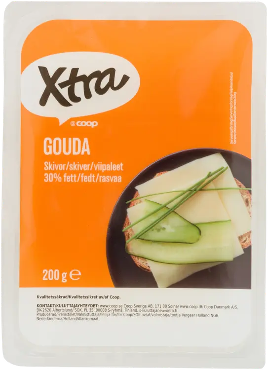 Xtra Gouda 30 % juustoviipaleet 200 g