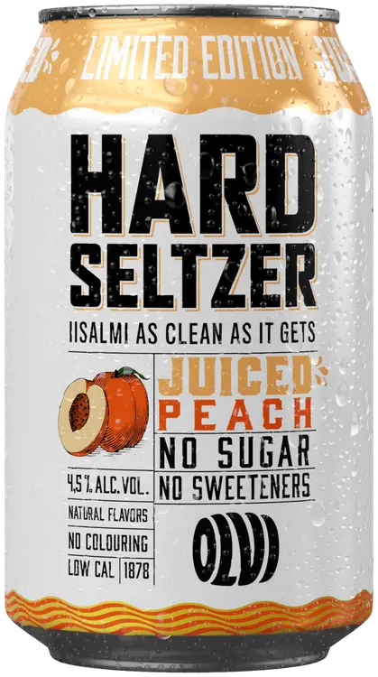 OLVI Hard Seltzer Juiced Peach 4,5 % 0,33 l tlk