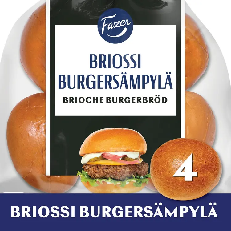 Fazer Briossi Burgersämpylä 4kpl 280g