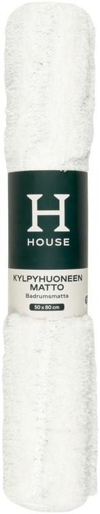 House kylpyhuoneenmatto Art Deco 50x80 cm, luonnonvalkoinen