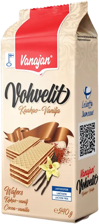 Vanajan Kaakao-vaniljavohveli 240g