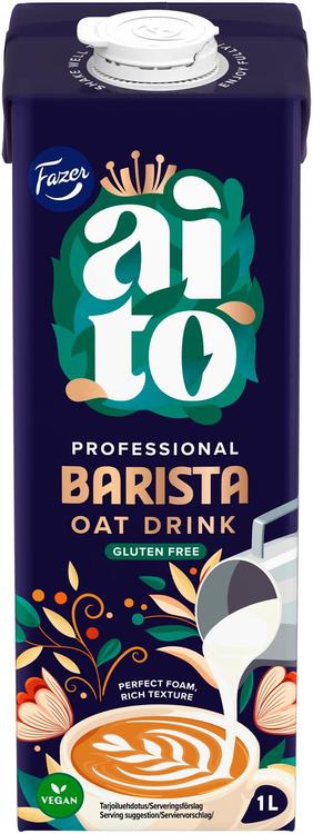 Fazer Aito Professional Barista Kaurajuoma, gluteeniton 1L UHT