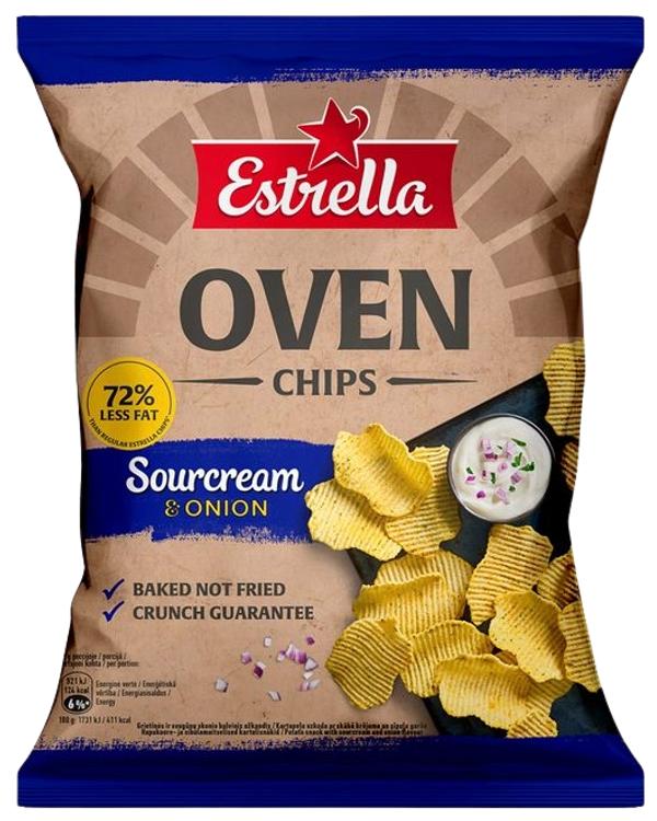 ESTRELLA OVEN Kartulikrõpsud  Hapukoore- ja sibulamaitselised 125g