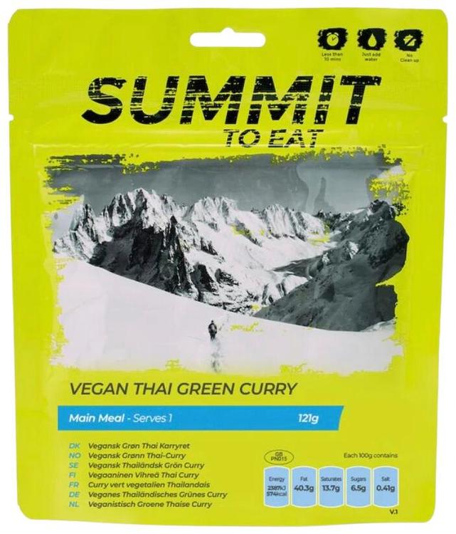 Vegaaninen vihreä thai curry retkiateria