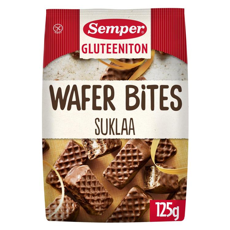 Semper Gluteeniton Wafer bites suklaa vohveli 125g