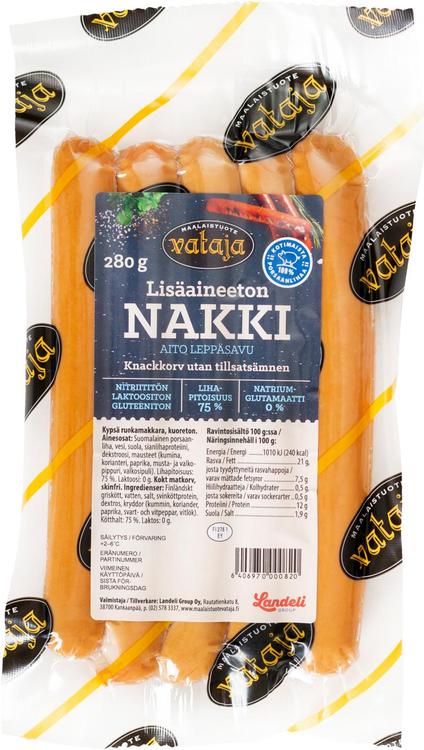 Vataja Lisäaineeton nakki 280g