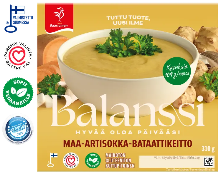Saarioinen Balanssi Maa-artisokka-bataattikeitto 310g