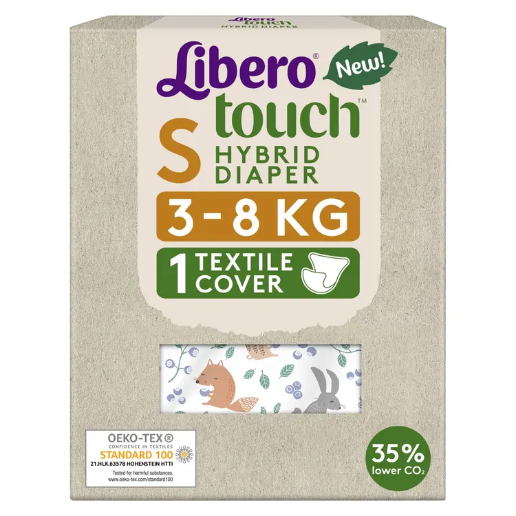 LIBERO Touch Hybrid, pestävä kankainen vaippahousu 1kpl, 3-8kg, koko S