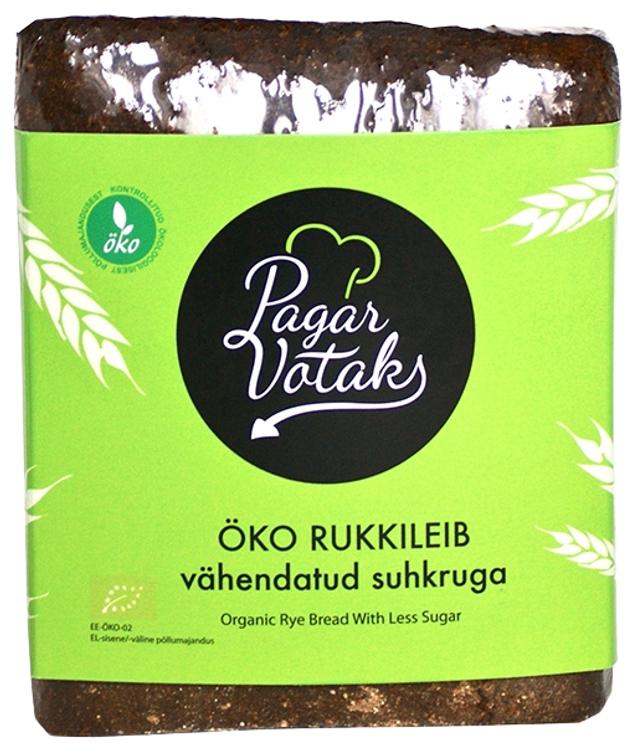 Rukkileib vähendatud suhkruga, ÖKO 400 g