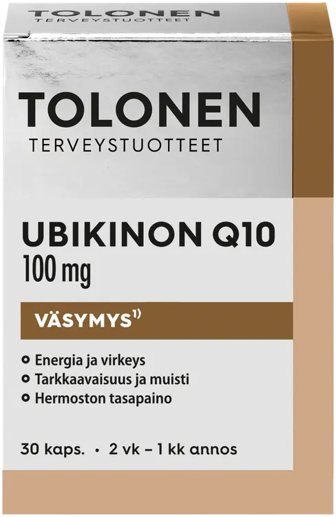 Tolonen Ubikinon Q10 100mg +B-vitamiinit 30kaps