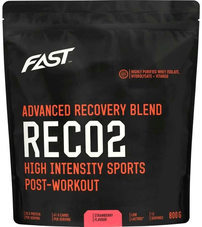 FAST Reco2 800 g palautumisjuomajauhe mansikka