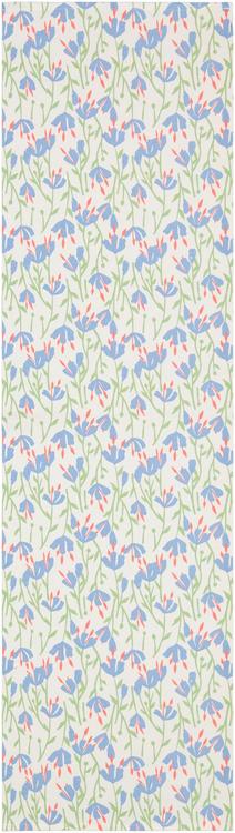 House kaitaliina Summer Flowers 33x120 cm sininen PatternLab