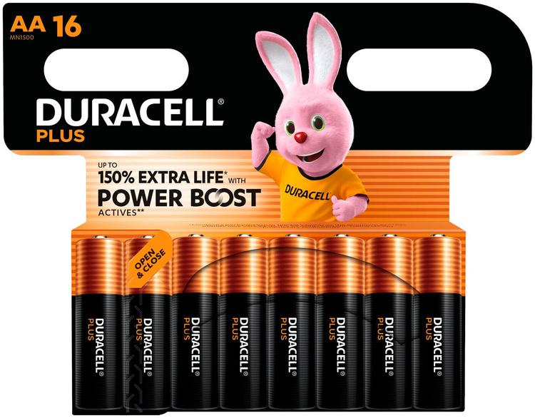 Duracell Plus paristo PowerBoost AA 16KP