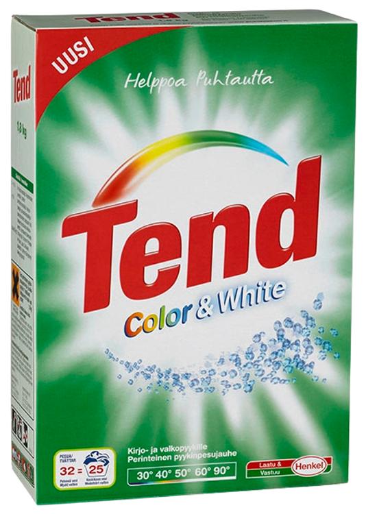 Tend 1,8kg Color&White pyykinpesujauhe kirjo-ja valkopyykille