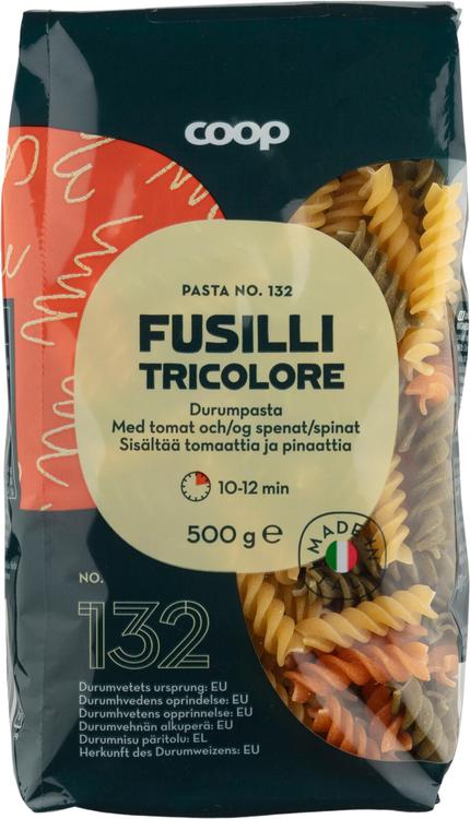 Coop Fusilli Tricolori pasta 500 g