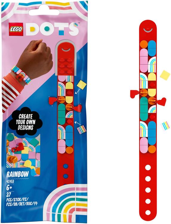 LEGO® DOTS Sateenkaarirannekoru ja riipukset 41953