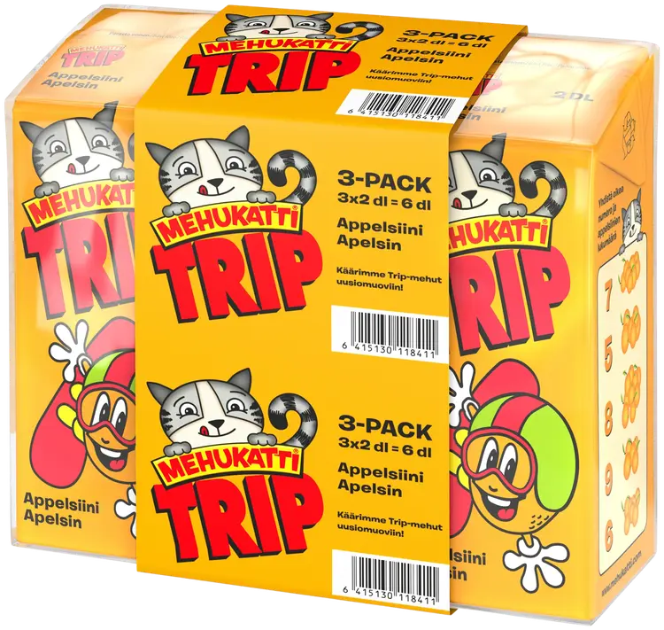Mehukatti Trip Appelsiinimehujuoma 2dl 3-pack