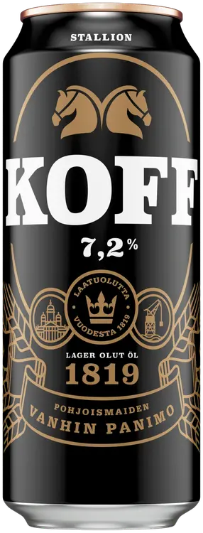 Koff Stallion Lager olut 7,2 til-% tölkki 0,5 L