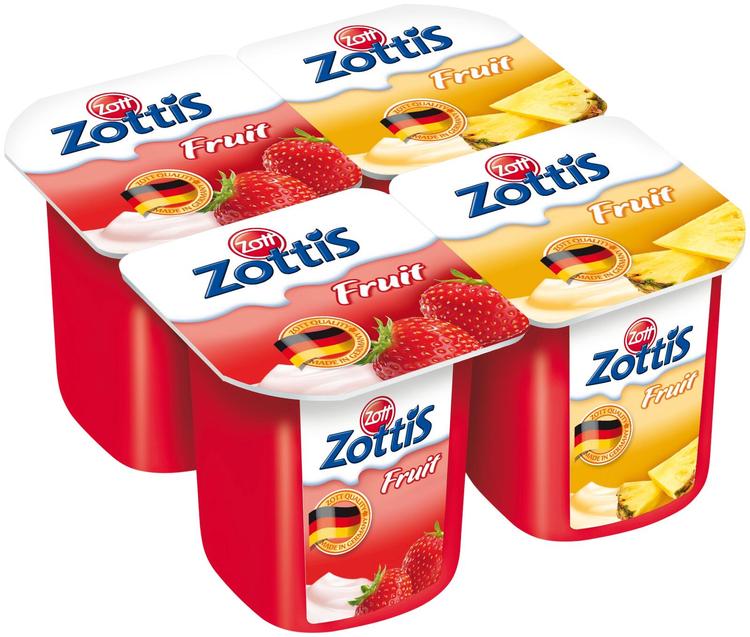 Zottis puuviljadega piimadessert, 115 g, 1 TK