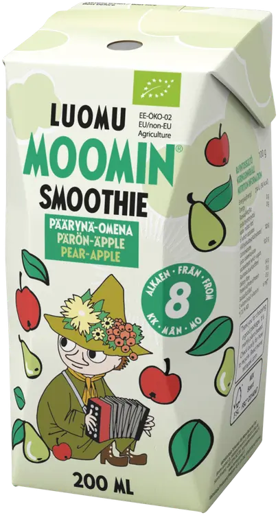 Moomin päärynä omena smoothie luomu 200ml