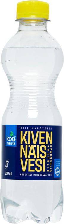 Kotimaista hiilihapotettu kivennäisvesi sitruuna 0,33l