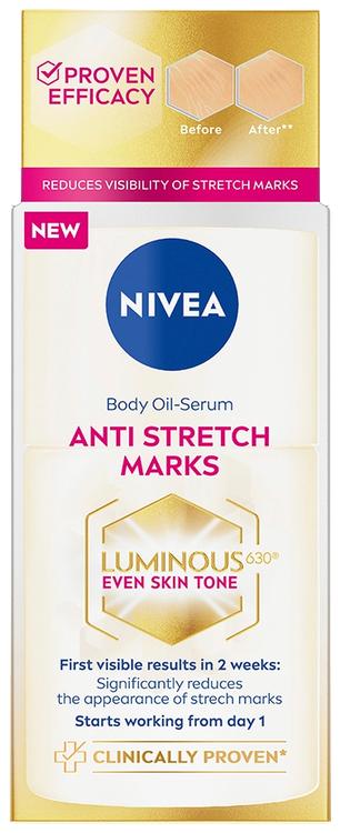 NIVEA 100ml Luminous630 Anti Stretch Marks Body Oil Serum -öljyseerumi