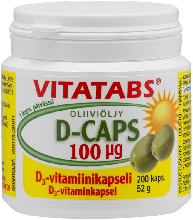 Vitatabs D-Caps 100 D3-vitamiinikapseli 200 kaps