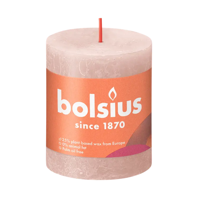 Bolsius RUSTIIKKI PK 80/68 MISTY PINK