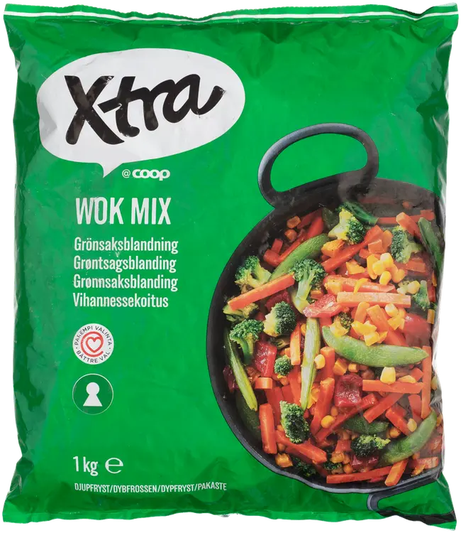 Xtra Wok mix vihannessekoitus 1 kg pakaste