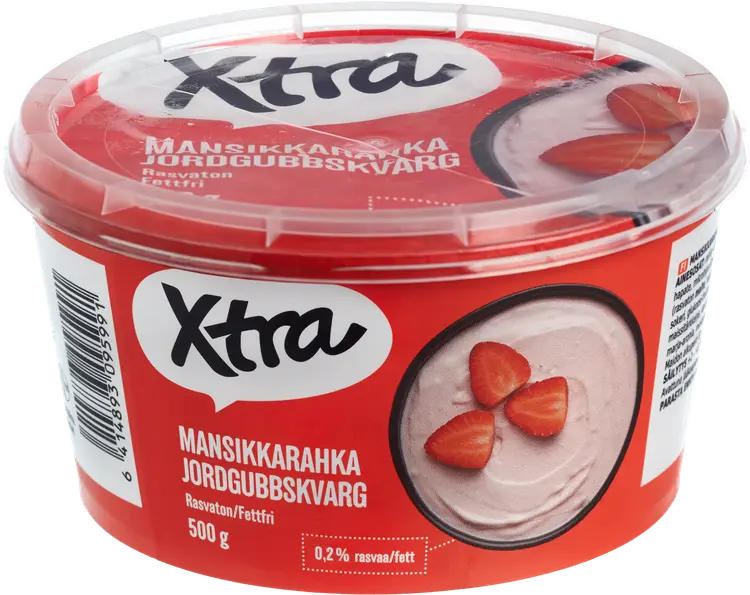 Xtra mansikkarahka rasvaton 0,2 % 500 g
