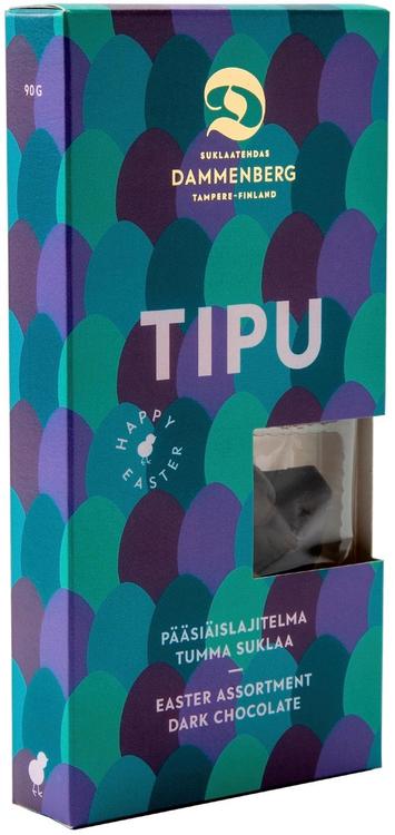 Dammenberg Tipu tumma suklaa lajitelma 90g maidoton, vegaani
