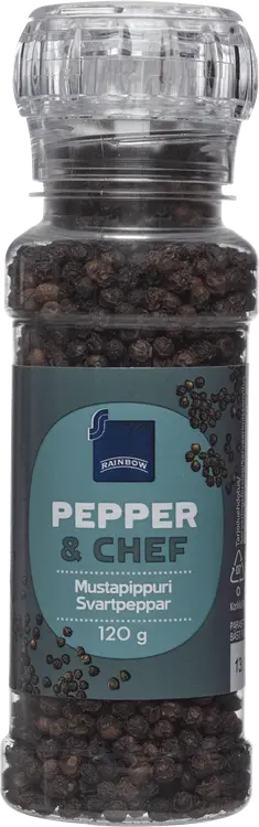 Rainbow 120g Pepper & Chef mustapippurimylly