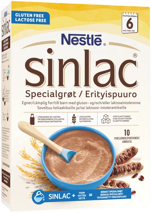Nestlé Sinlac Maidoton ja gluteeniton riisipuuro 6kk 500g