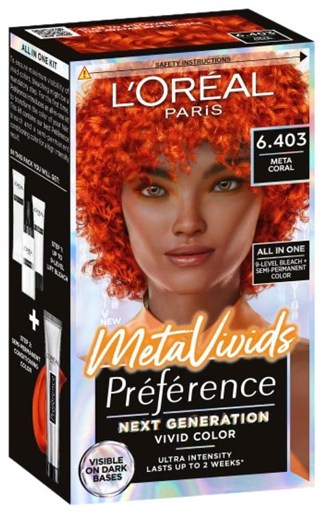 L'Oréal Paris Préférence Metavivids Coral 6.403 vaalennus ja sävyte 1kpl