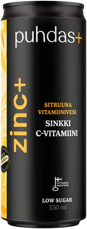 Puhdas+ Zinc+ vitamiinivesi sitruuna 330 ml