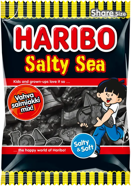 HARIBO Salty Sea 170g Salmiakkikarkkipussi