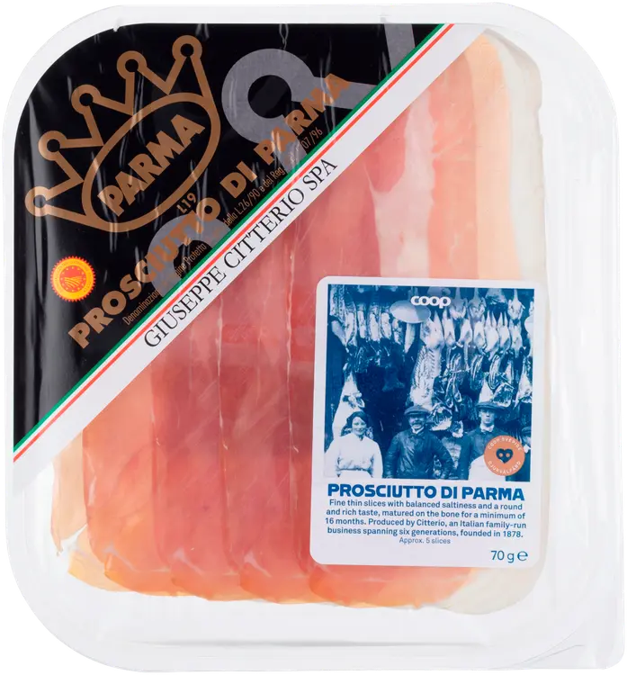 Coop Prosciutto di Parma D.O.P. ilmakuivattu parmankinkku 70 g