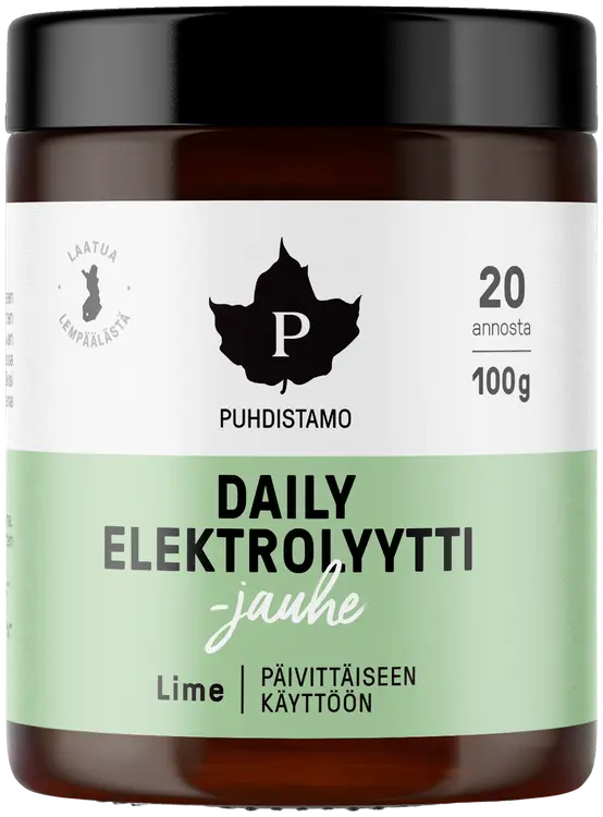 Puhdistamo Daily Elektrolyyttijauhe Lime 100 g