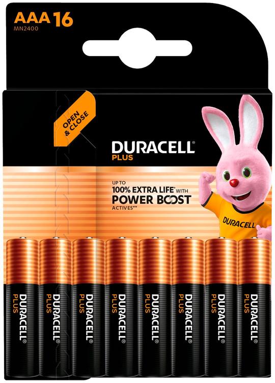Duracell Plus paristo PowerBoost AAA 16KP