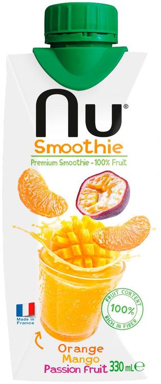 Nu Smoothie 330ml appelsiini-mango-passionhedelmä smoothie