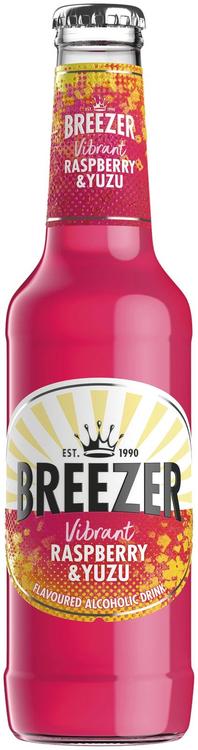 Breezer Vadelma&Yuzu alkoholijuomasekoitus 4 % lasipullo 0,275 L