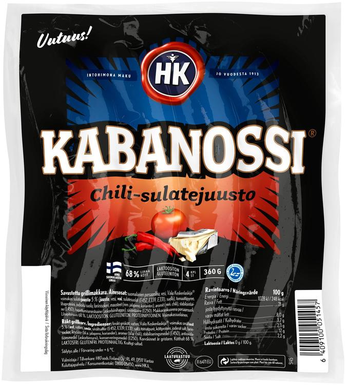 HK Kabanossi® Chili-Sulatejuusto 360 g