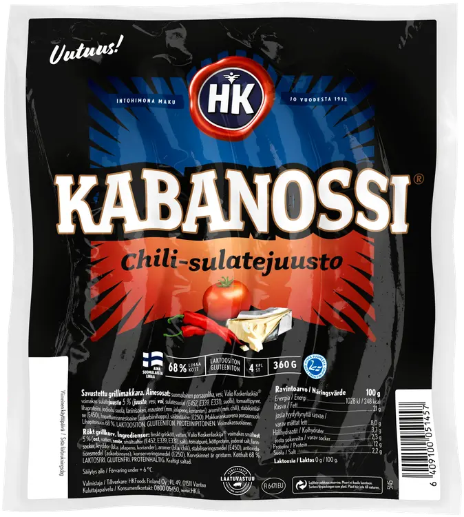 HK Kabanossi® Chili-Sulatejuusto 360 g