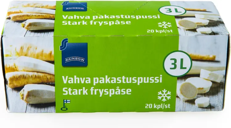 Rainbow 3 L vahva pakastepussi