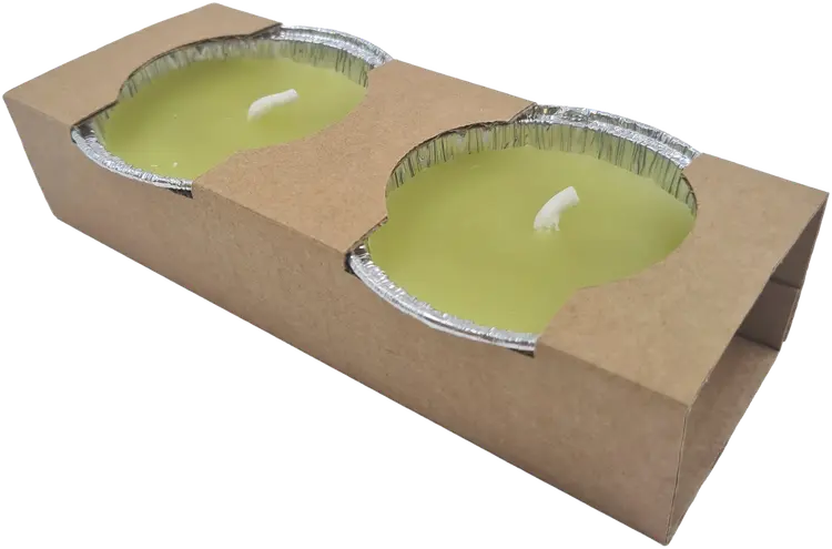 Ulkokynttilä foliossa lime 2 kpl