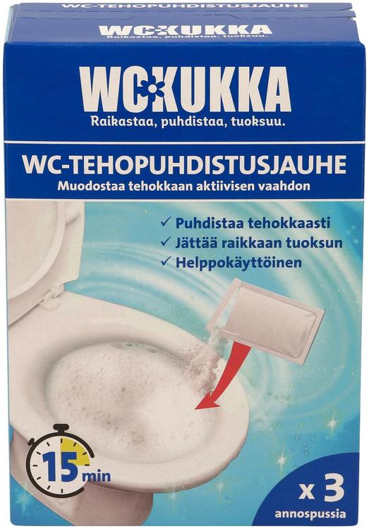 WC Kukka WC-Tehopuhdistusjauhe 3x100g