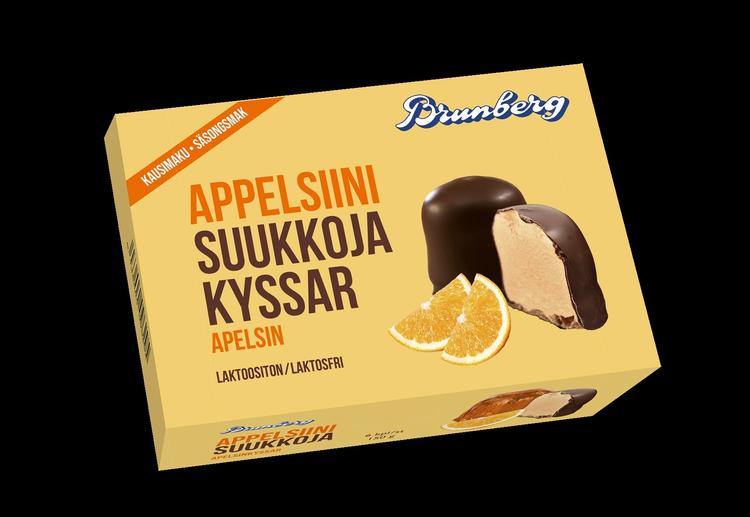 Brunberg Appelsiinisuukko kuorrutettuja vaahtomakeisia 150g/6kpl